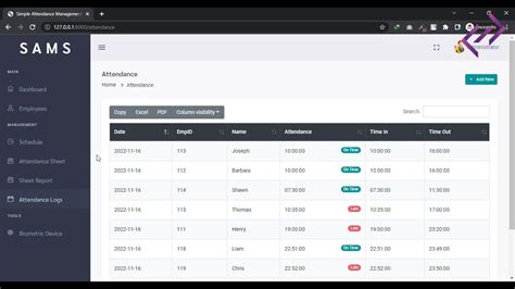 laravel attendance management system